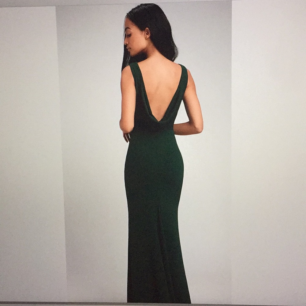 Call My Name Hunter Green Backless Maxi Dress